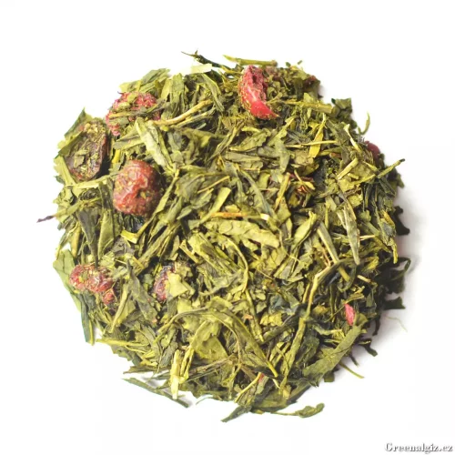 Brusinka - ochucený zelený čaj